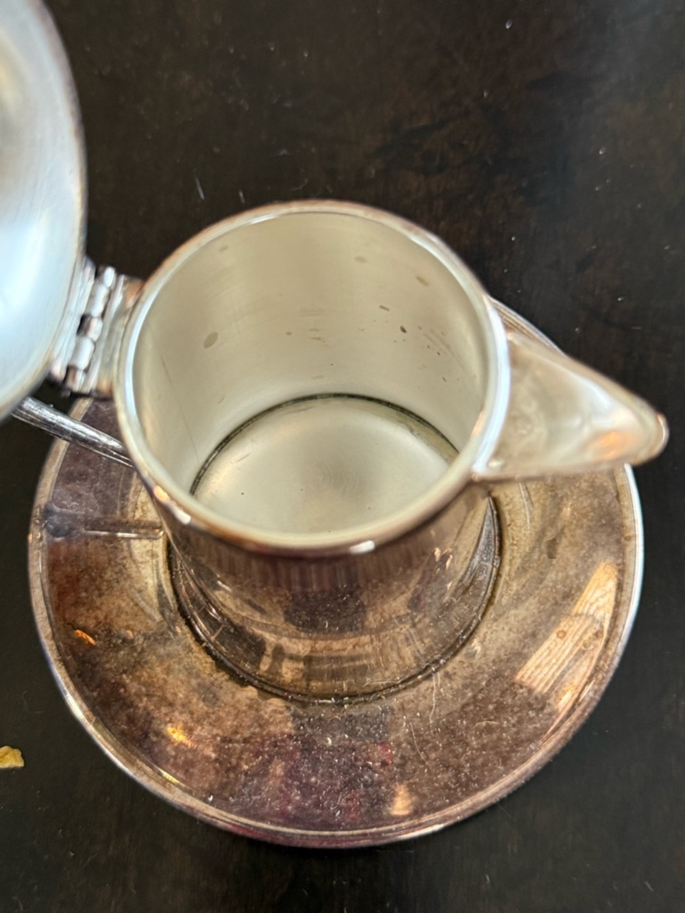 Vintage Silver Creamer Saucer - Silver - Picture 2 of 7